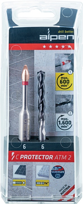Alpen-Maykestag Alpen Feinsteinzeugfliesenbohrerset C Protector D.10mm 2 St./Set - Image 4