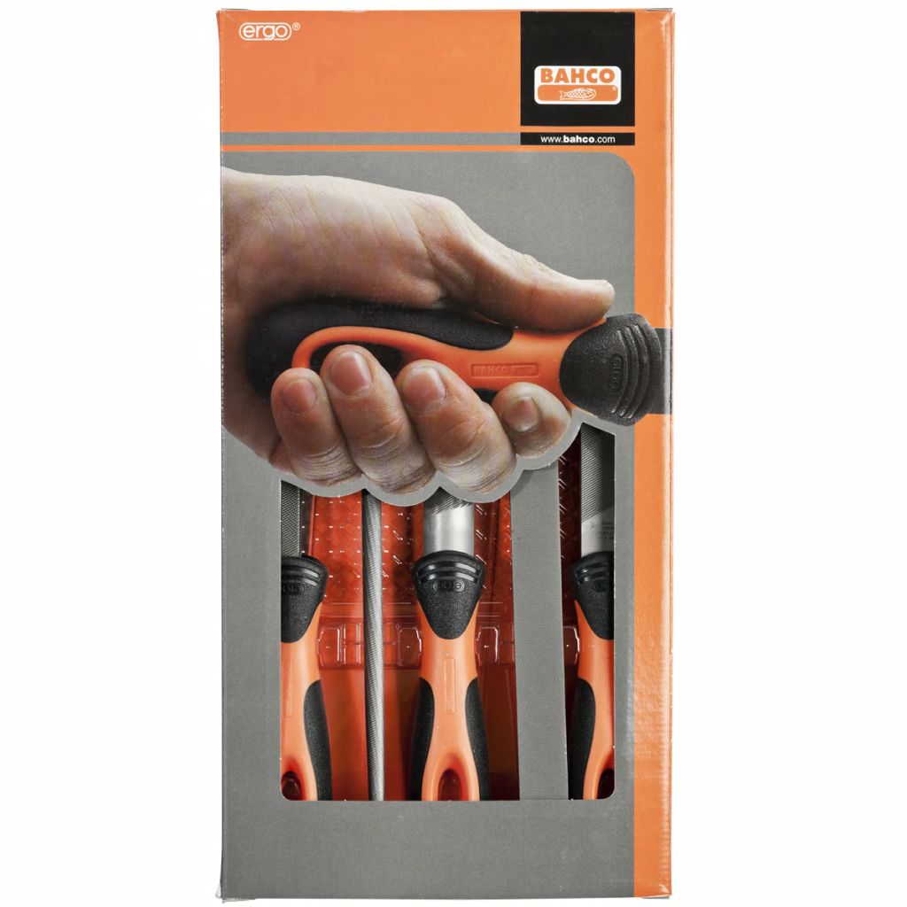 Bahco 1-478-08-1-2 Ergo Feilensatz 5 -Tlg 200Mm Hieb 1 & 2 1 St.