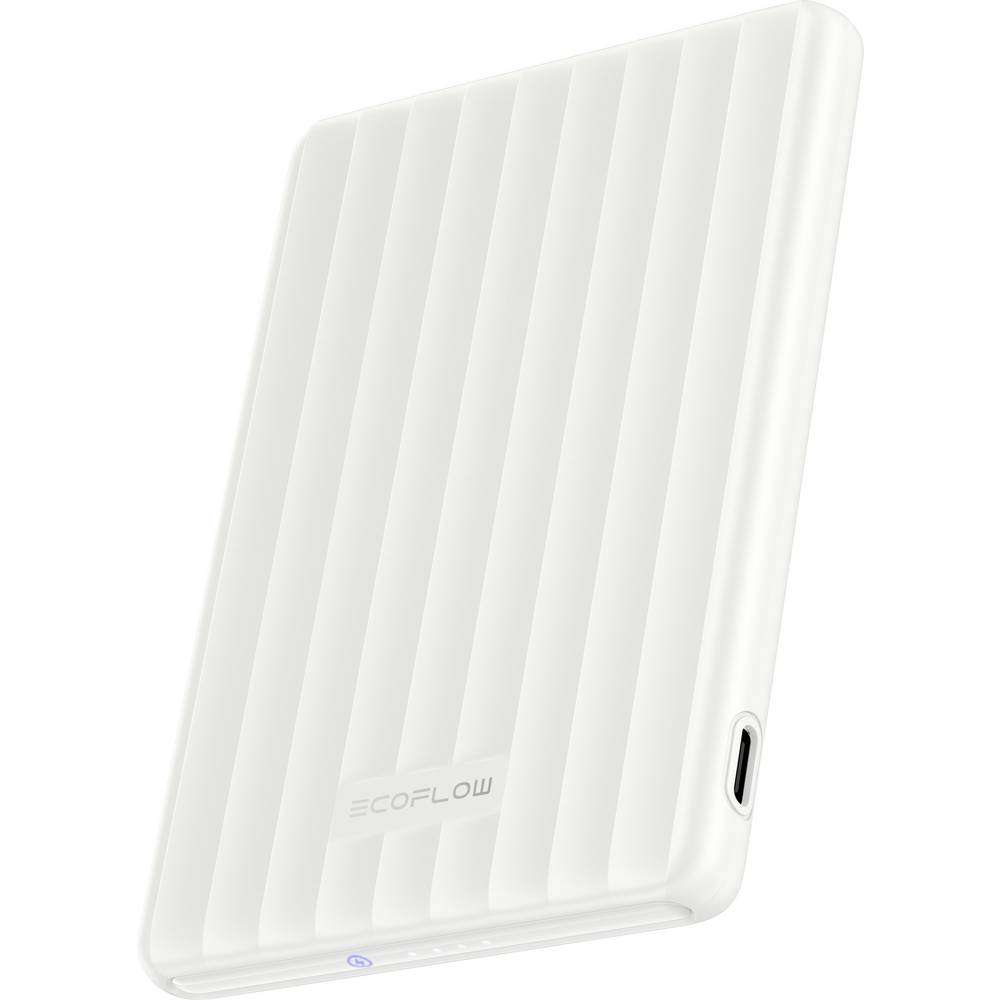 Ecoflow Rapid Mag 5k Power Bank 5000 Mah Ricarica Senza Fili Qi, Magsafe Li-ion Usb-c®, Ricarica Senza Fili Bianco Perl