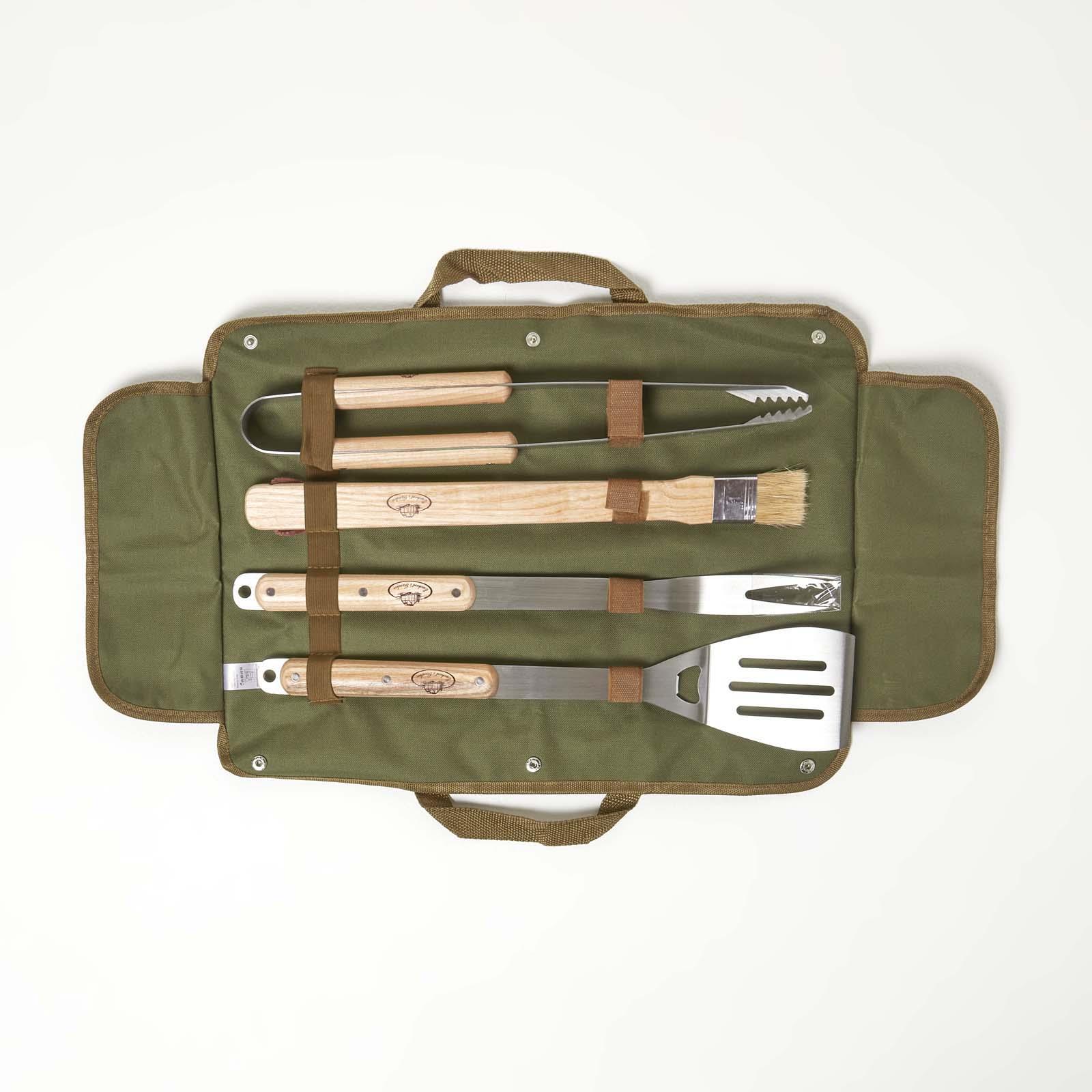 Bbq Tool Set In Foldable Storage Bag - Homescapes