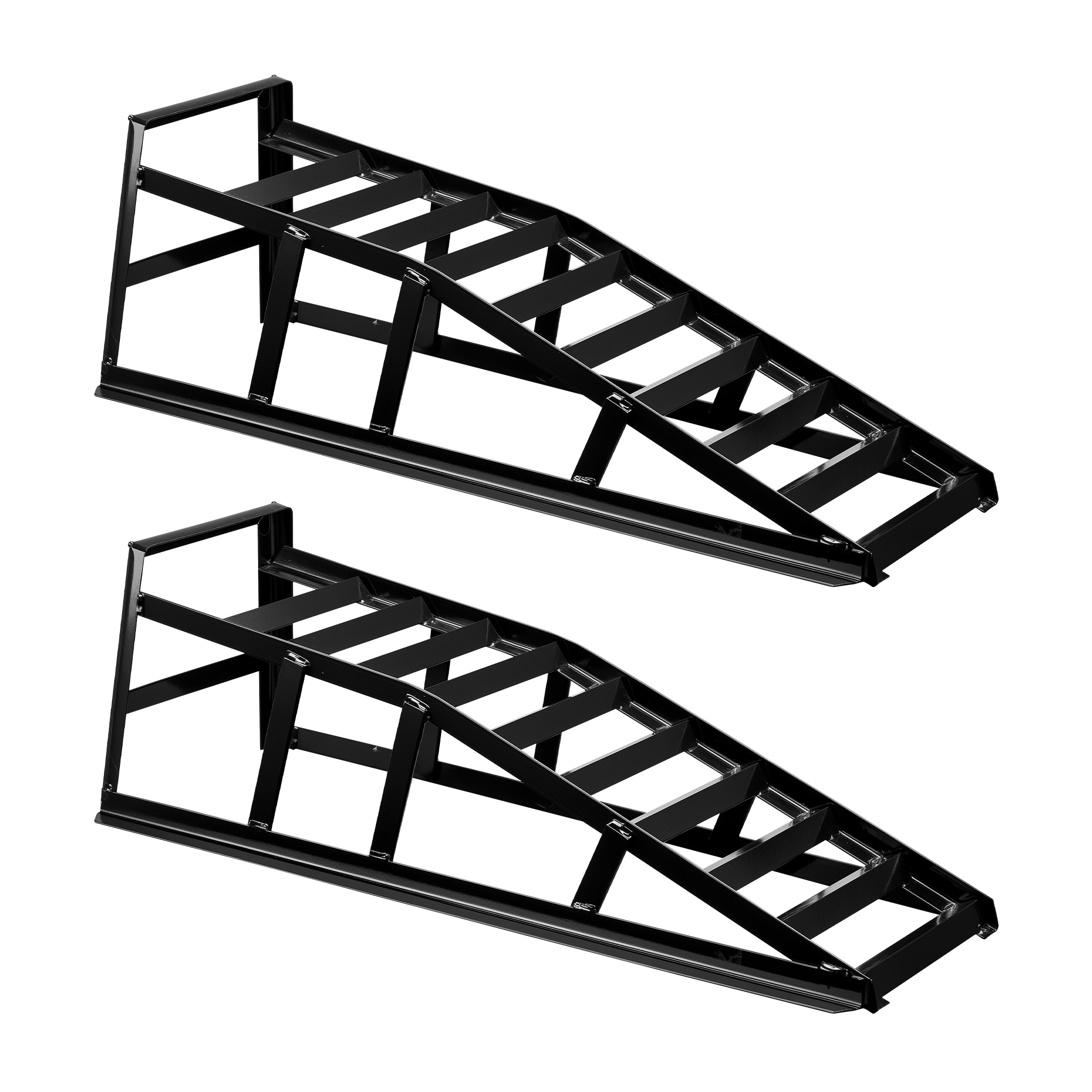 Wiltec 2x Rampe Auto Con Portata Fino A 2 T Per Coppia, 830 X 262 X 270 Mm, Pedana Sollevamento Auto, Rampe Di Sollevamento In Acciaio WILTEC