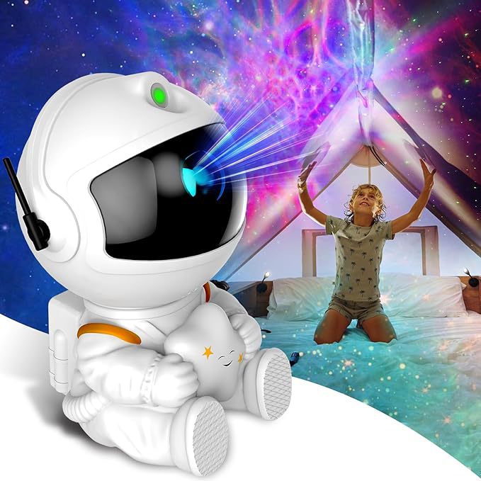 Proiettore Astronauta - Lampada Proiettore - Luce Notturna - Luce Multicolore - Luce Aurora Boreale