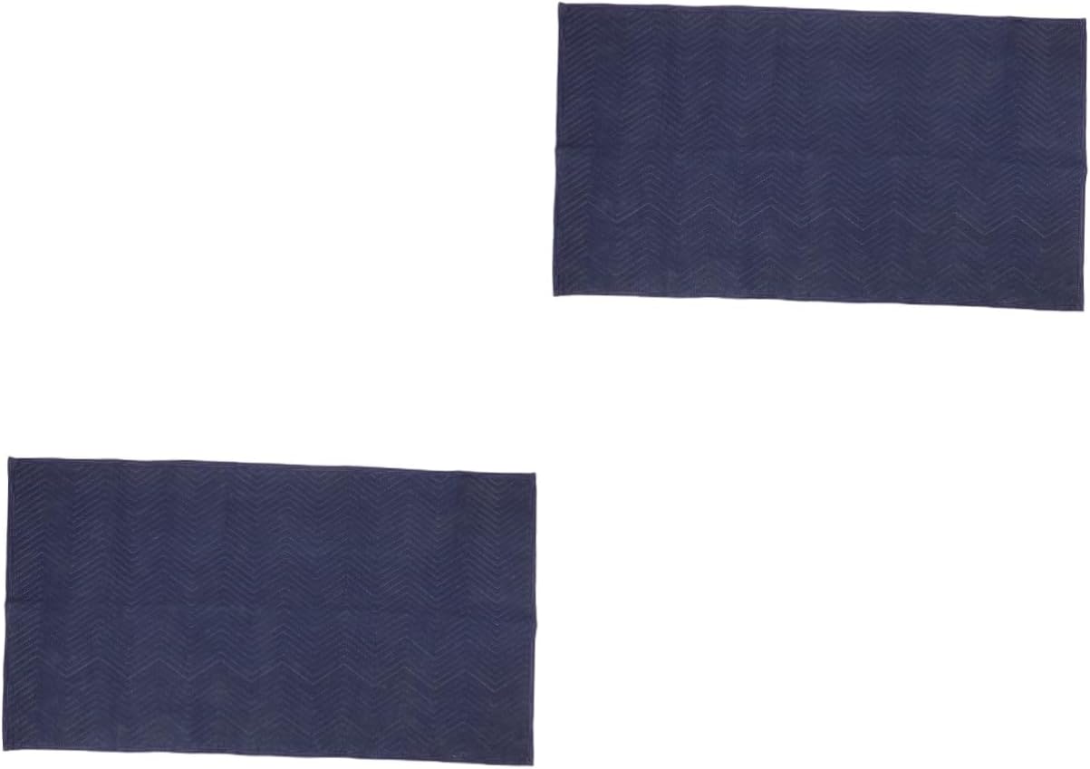 Tapis de déménagement antidérapants et rembourrés, bleu foncé, lot de 2