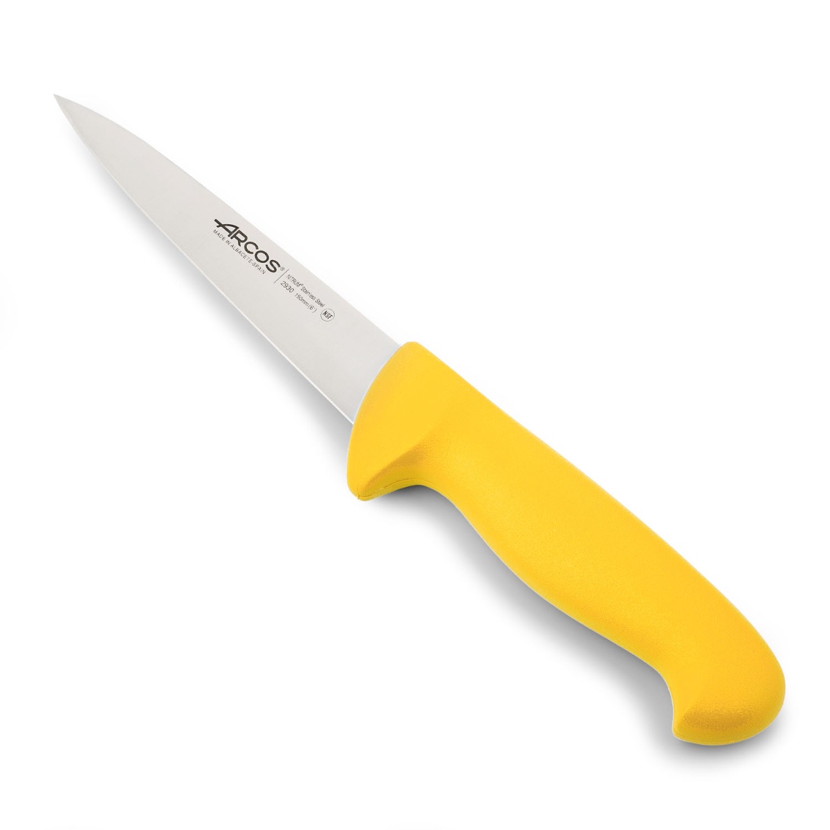Arcos Gelb Fleischermesser Farbe - Prof 293000 Aus Nitrum-Edelstahl Und Mango Ergonomisches Es Polypropylen Mit 15 Cm Klinge, Vitrine