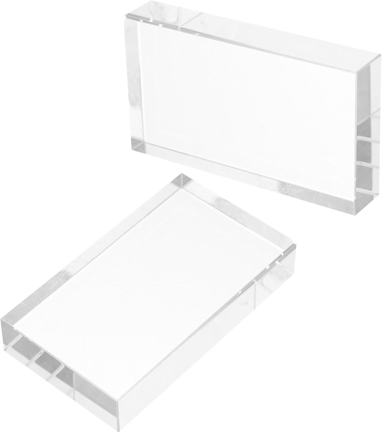 Lentilles optiques rectangulaires en verre optique, lot de 2