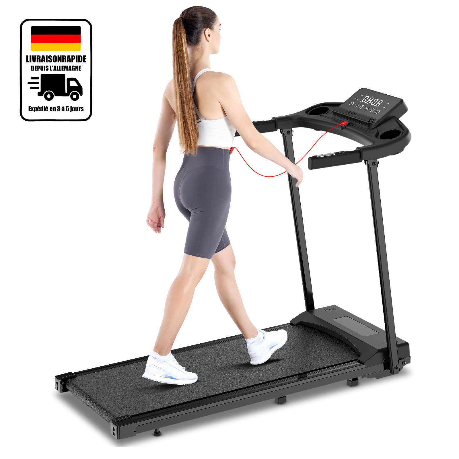 Wowttrelax – Tapis De Course Pliable – Vitesse 1-12 Km/h – 12