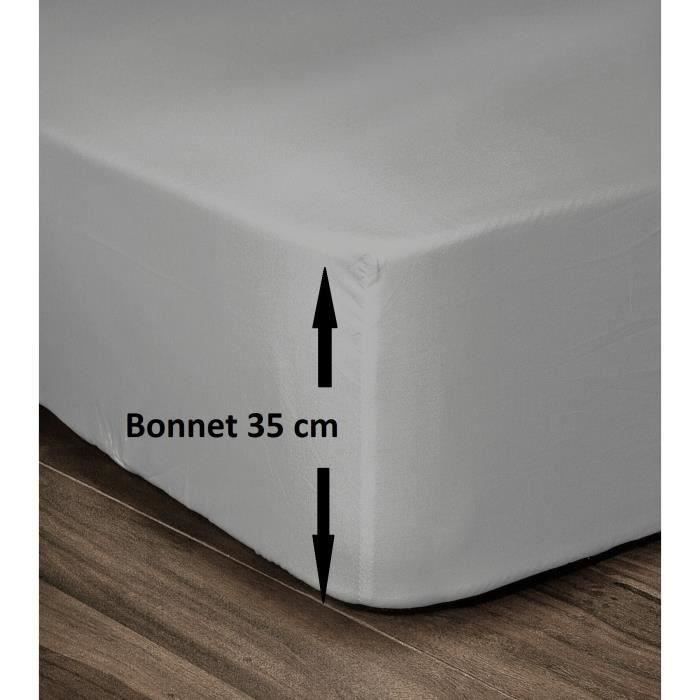 Les Tendances Lovely Home Bettbezug 100% Baumwolle 140x190cm - Spannhöhe 35cm - Hellgrau