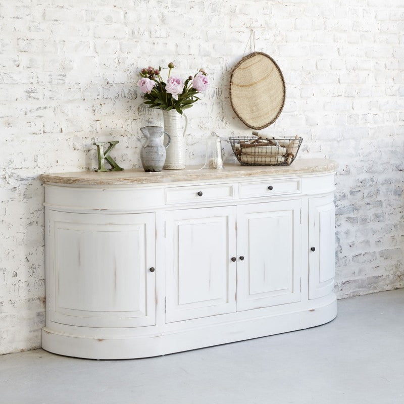 Buffet En Acajou Massif Et Teck 180 Cm
