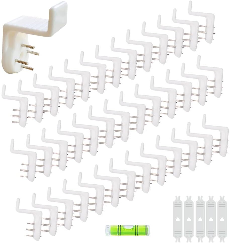 Crochet de suspension mural en aluminium pour tableau, miroir et photo, 29 mm x 22 mm, lot de 40