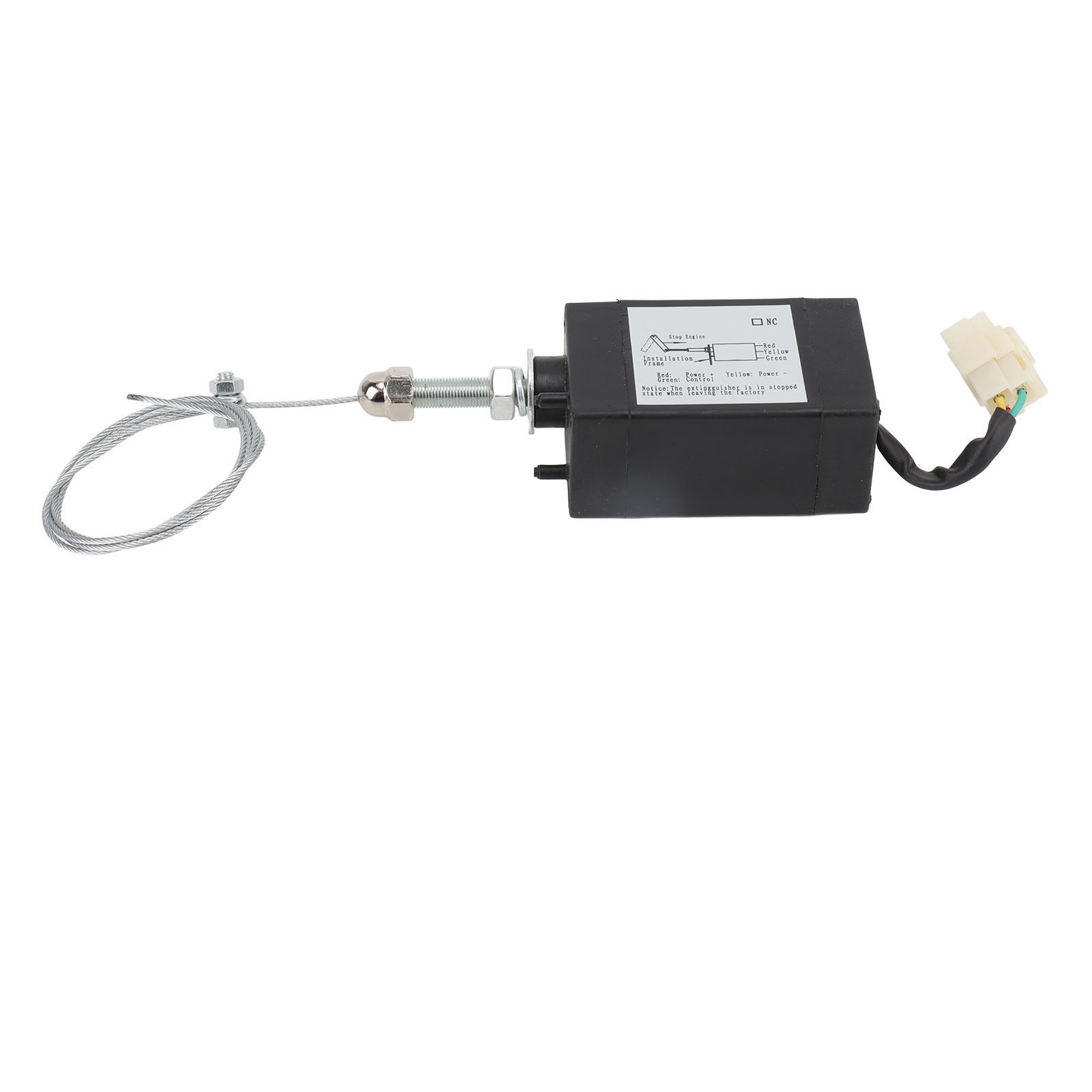 Électrovanne d'arrêt de carburant 12 V DC pour générateur diesel, traction 150 N, course 45 mm, câble 100 cm