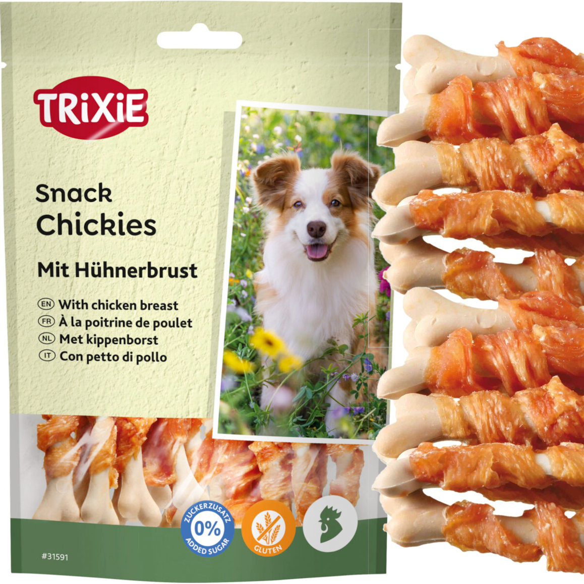 Hundeleckerlis Chickies Trixie Premio Hähnchenbrustwürfel 100g - Bild 6