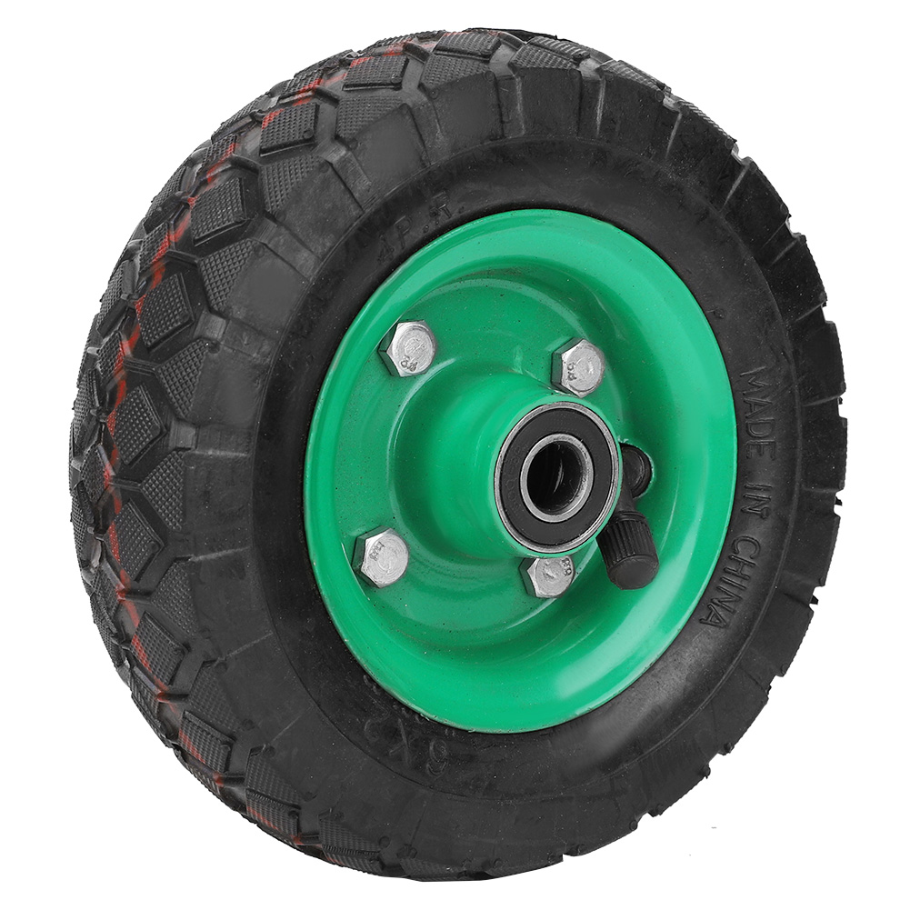 Pneu de roue de chariot 150 mm en caoutchouc, roulement 6001-2RS, charge 250 kg, 36 psi, 1 pièce