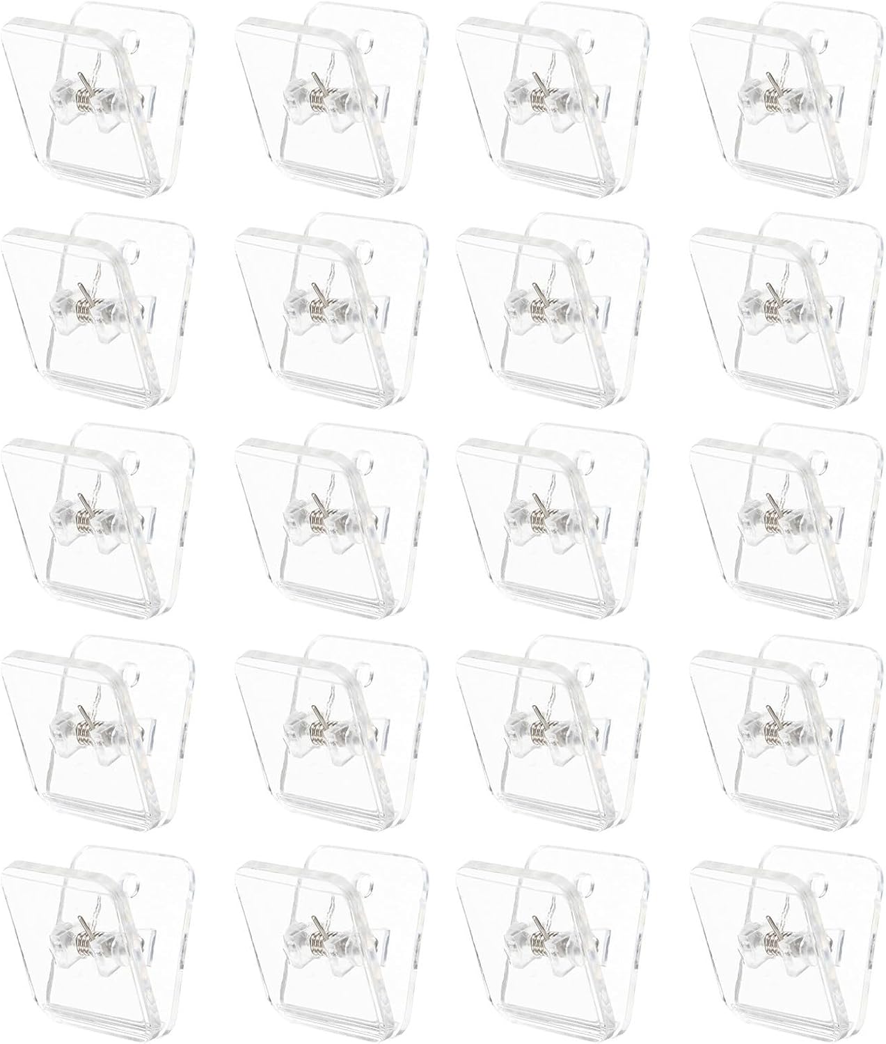 Clips adhésifs pour affiches et photos, fixation murale sans percer, transparent, lot de 10