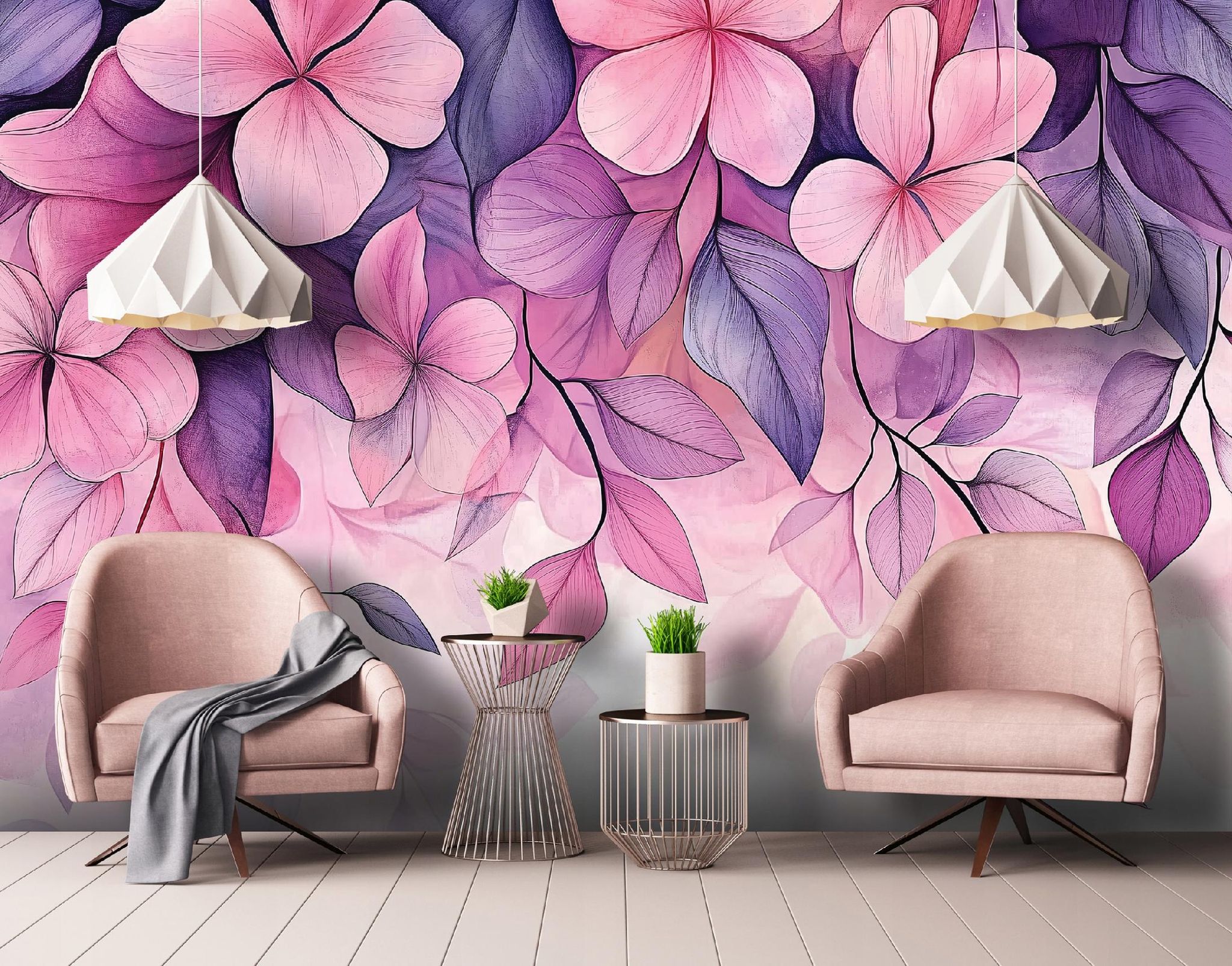 Wallarena Vlies Fototapete Blumen 250x175 Cm, Tapeten, Für Wohn Und Schlafzimmer, Vliestapete Wandtapete Tapete 3d Effekt- Inkl. Kleister - Botanisch Rosa
