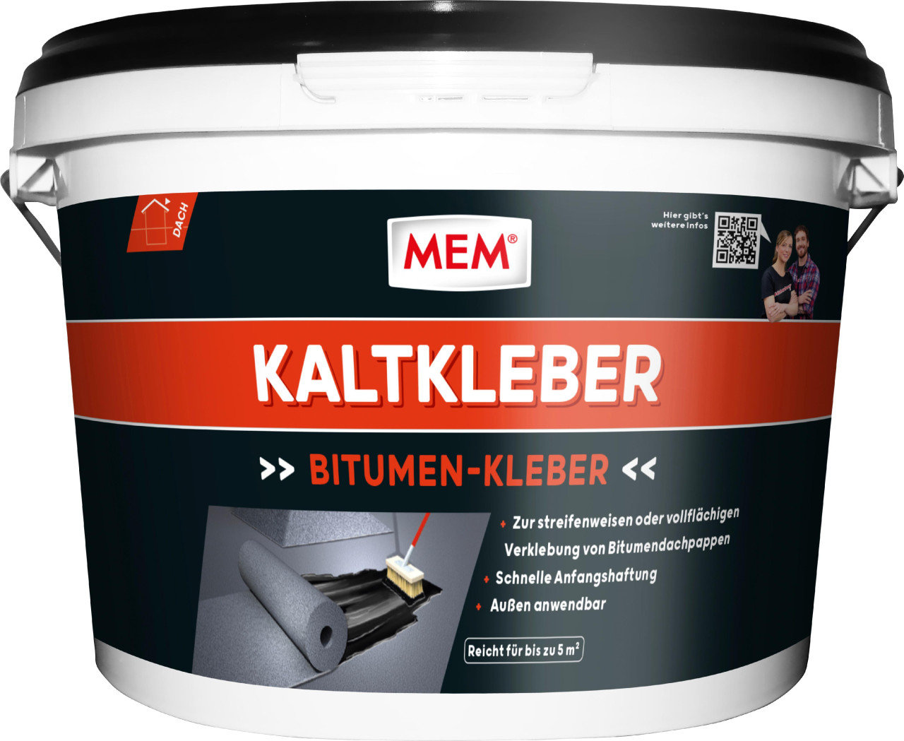 Mem - Bitumen Kaltkleber 3 Kg Dachabdichtung