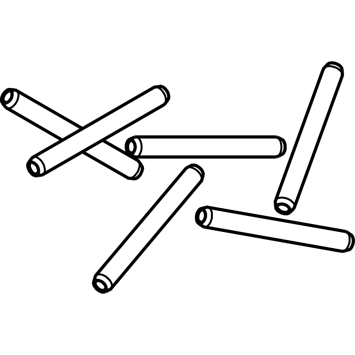 Hawa - Verbindungsstifte Frontslide 60/A Und 60/Matic, Set A 6 Stück 7612983064714