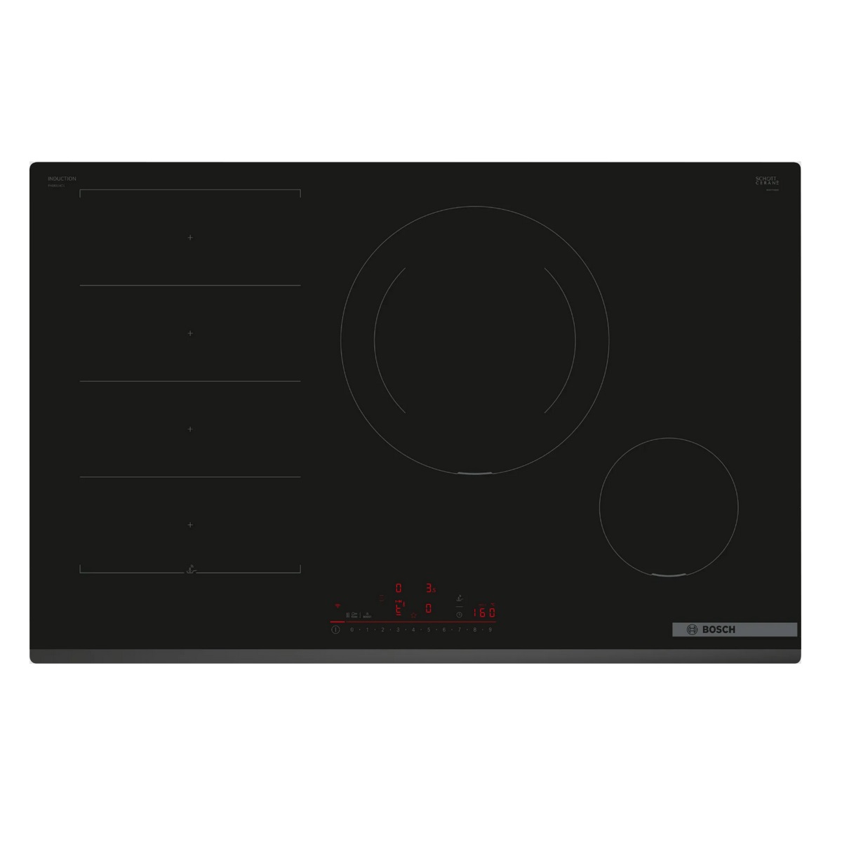 Bosch - Piano Cottura A Induzione 80 Cm 4 Fuochi 7400 W Nero - Pxe831hc1e