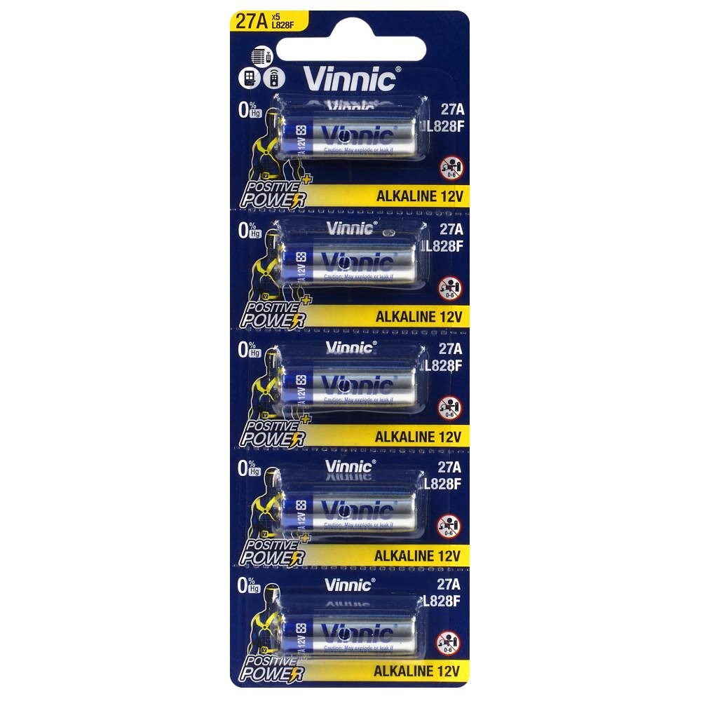2x VINNIC A27 12V Alkaline-Batterien A27 27A LR27A MN27 L828 im Blister - Image 4