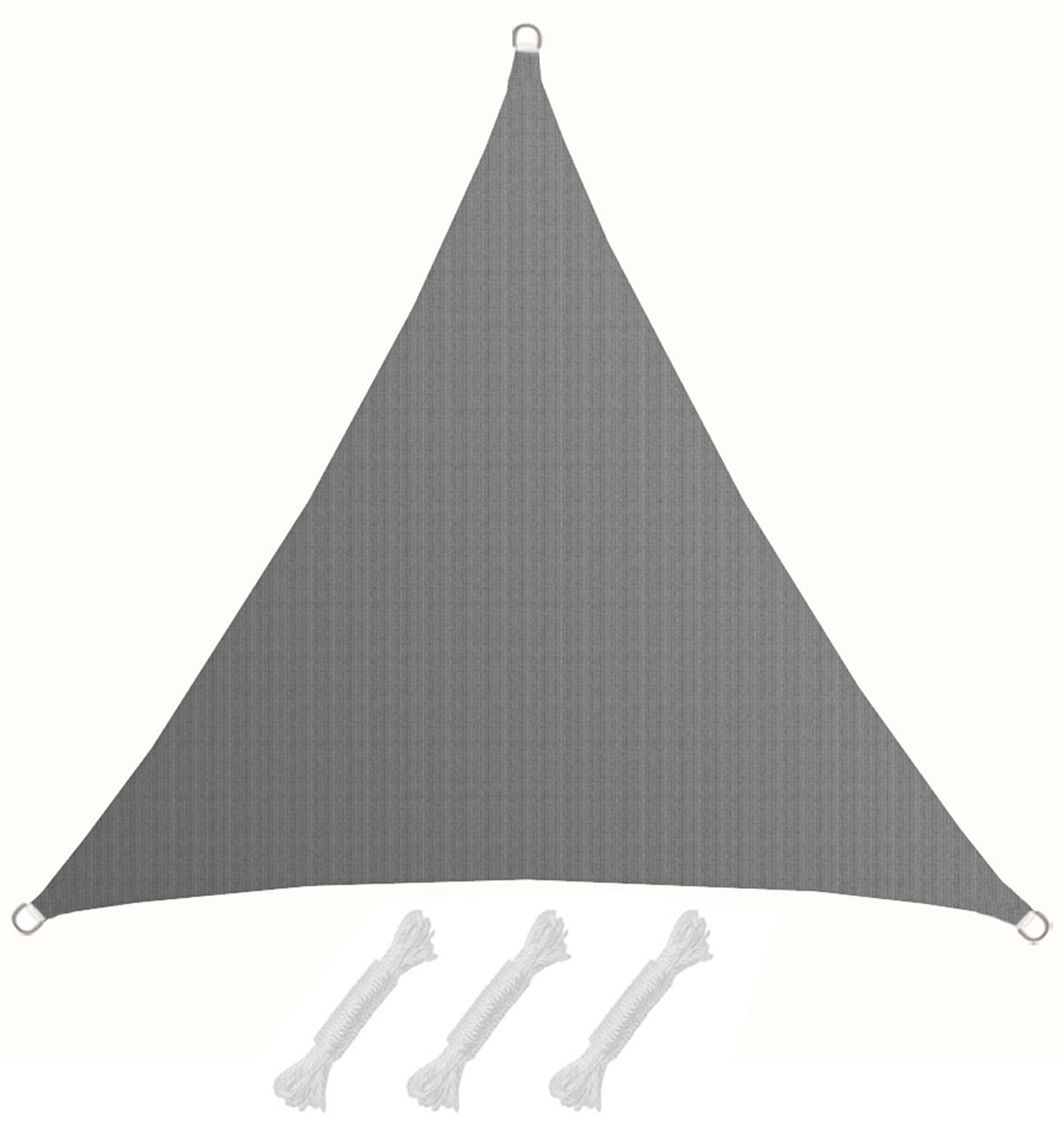 Amanka - Uv Sonnensegel 2x2x2 M Hdpe Dreieck Sonnenschutz Überdachung Balkon Garten Grau
