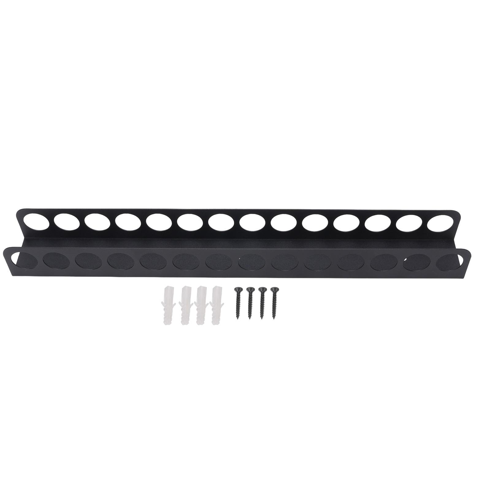 Support mural porte-pinces en acier alliage, 2 niveaux, fixation par vis, noir