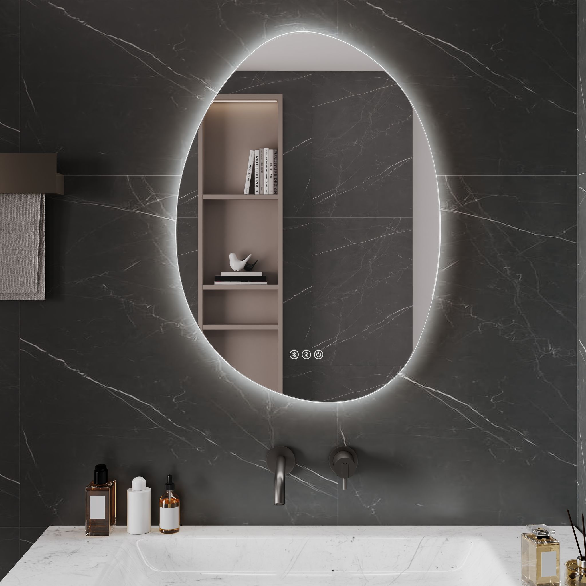 Miroir De Salle De Bain Led Avec Haut-parleur Bluetooth Par Deervalley