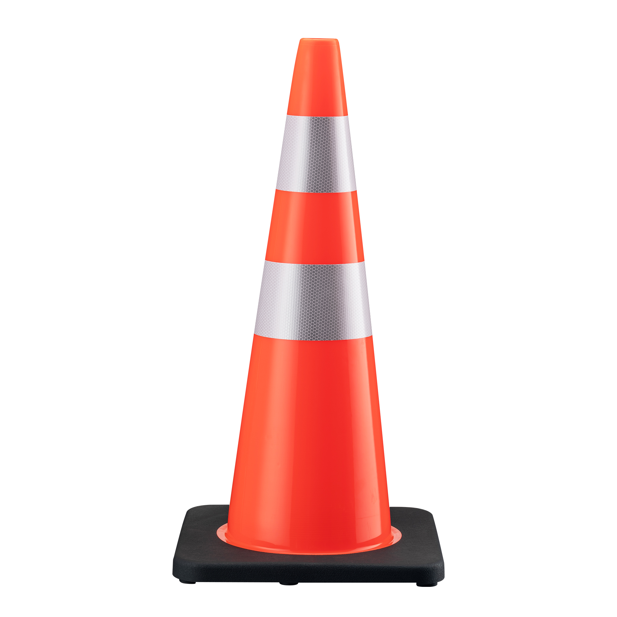 Wiltec Orange Verkehrskegel 70 Cm Aus Pvc Mit Gummisockel, Ner Leitkegel Zum Absichern, Pylon Mit Reflexbändern