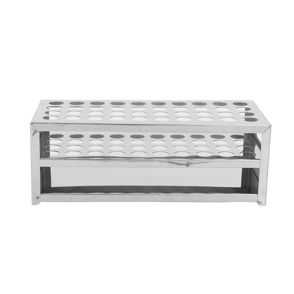Porte-éprouvettes de laboratoire en acier inoxydable résistant aux acides, 40 trous de 15,5 mm, support mural