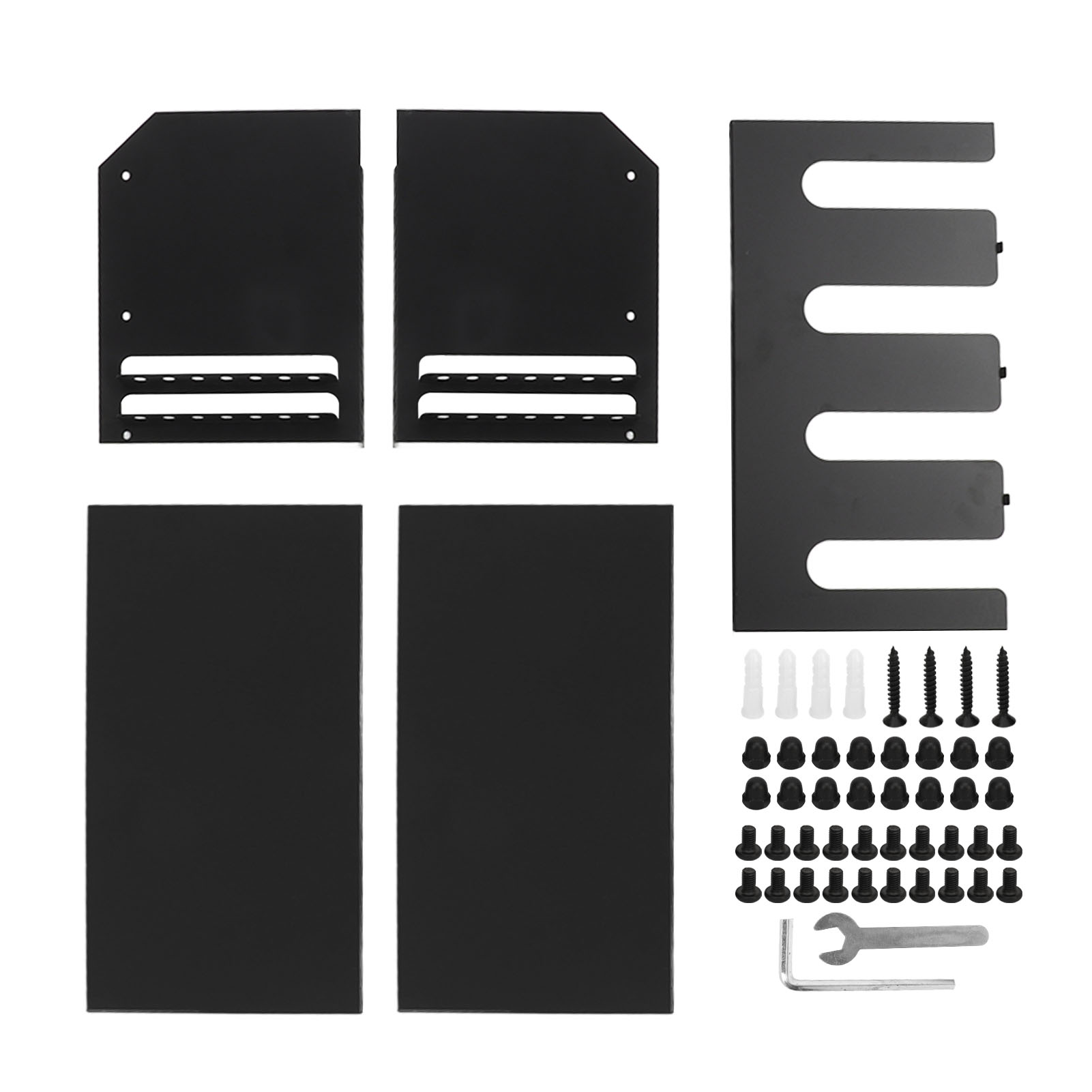 Support mural pour outils, structure en fer à 4 emplacements, fixation pour perceuse et tournevis, noir