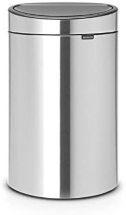 Brabantia 100680 Touch Bin New Recycle mit zwei herausnehmbaren Kunststoffeinsätzen, 10 plus 23 L, Edelstahl, matt steel, 32.5 x 47.5 cm - Bild 3