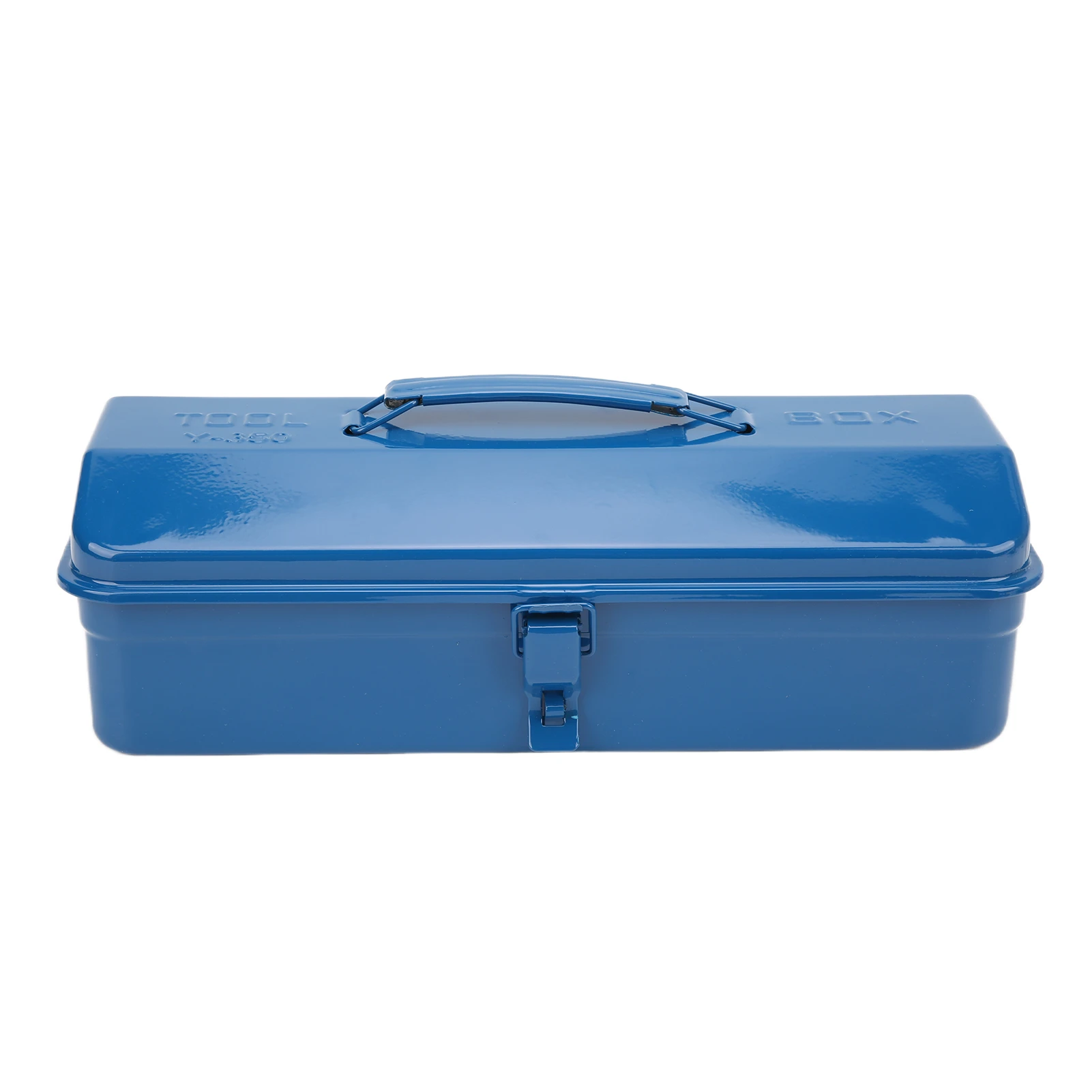 Boîte à outils en acier bleu, 35 x 15 x 11 cm, grande capacité pour outils de réparation automobile