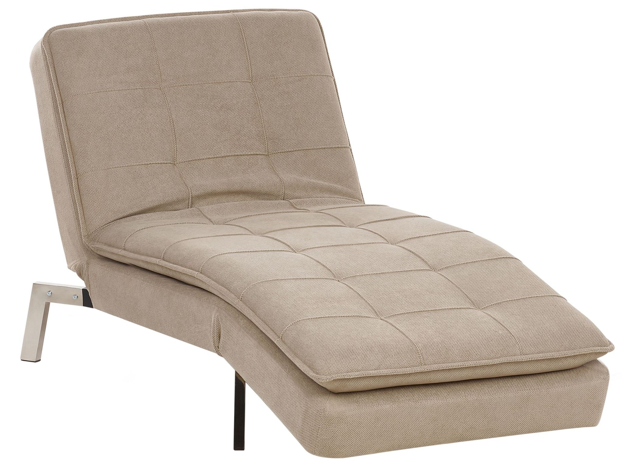 Beliani Chaise Longue Loiret Fabric Beige