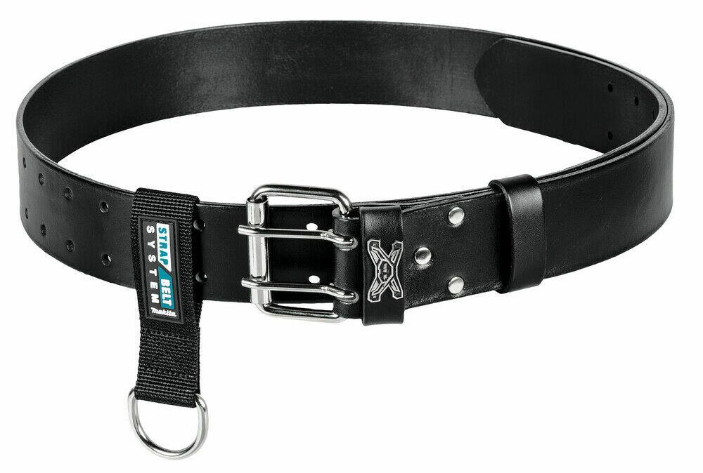 Makita - Heavyweight Hard Wearing Leather Tool Belt Black Strap System