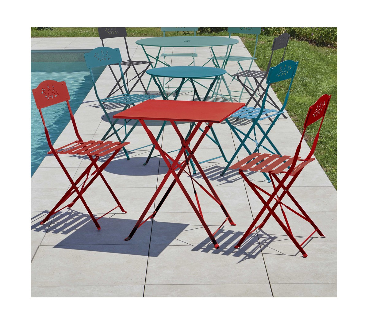 Ozalide - Table De Jardin Pliante - 2 Places - Bordeaux - Florence