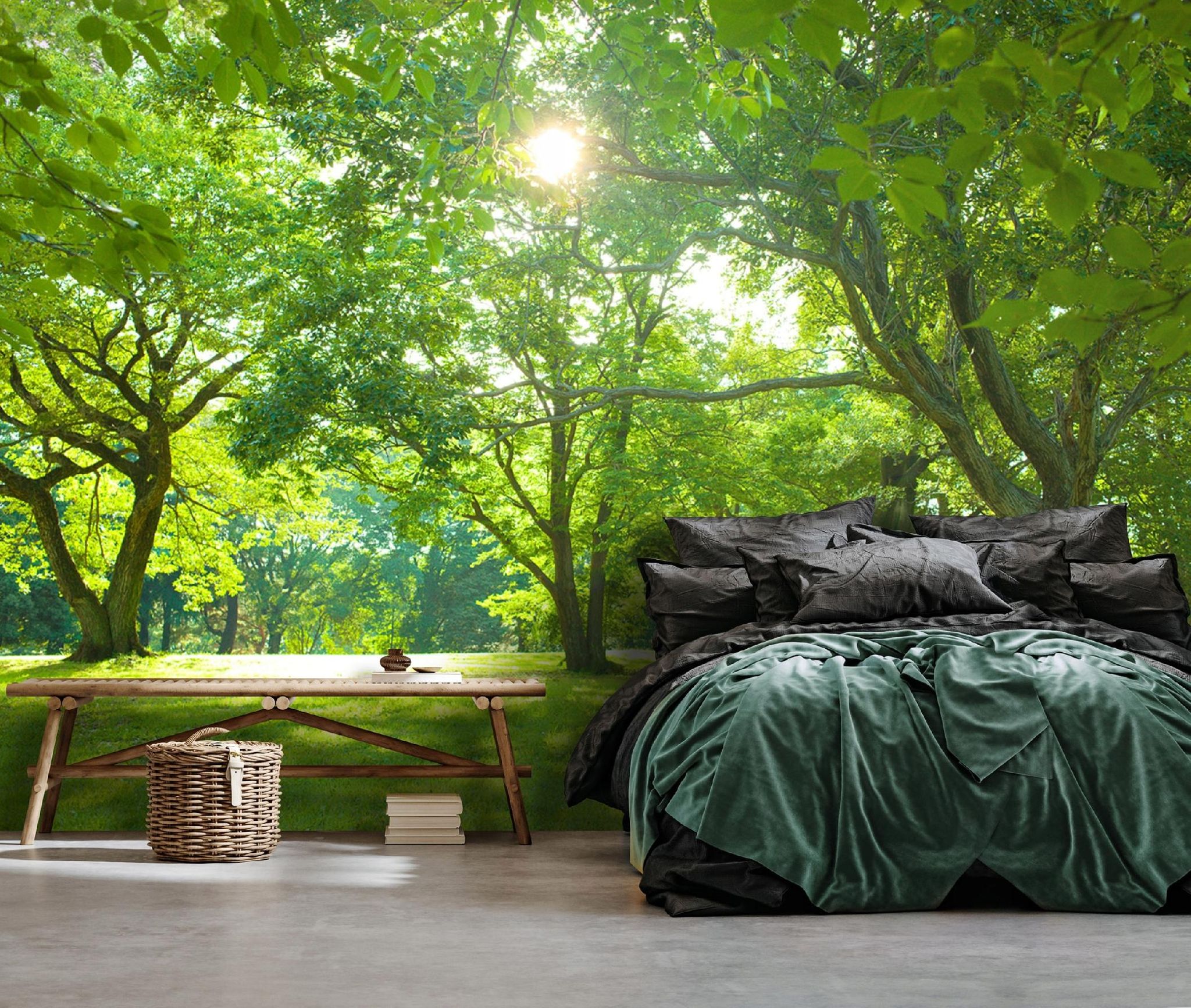 Wallarena Vlies Fototapete Wald 150x105 Cm, Tapeten, Für Wohn Und Schlafzimmer, Vliestapete Wandtapete Tapete 3d Effekt- Inkl. Kleister - Natur Landschaft