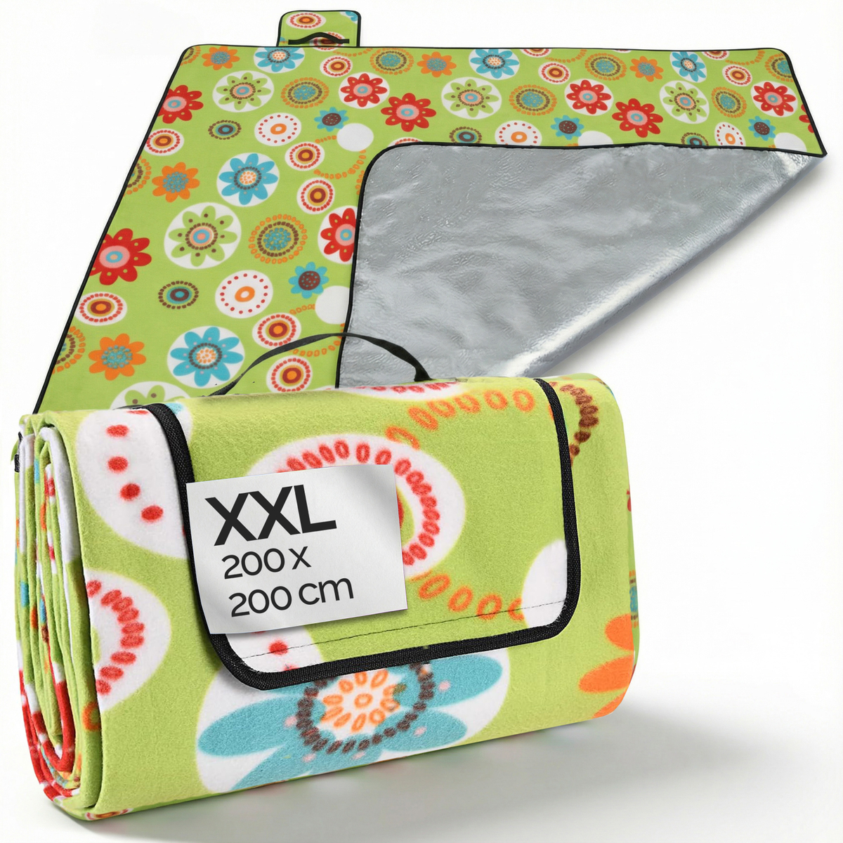 Detex Xl Waterproof Fleece Picnic Blanket 195x150 200x200cm Camping Blanket Heat Insulated Hand Washable Foldable For 2-6 People Garden Beach Blanket