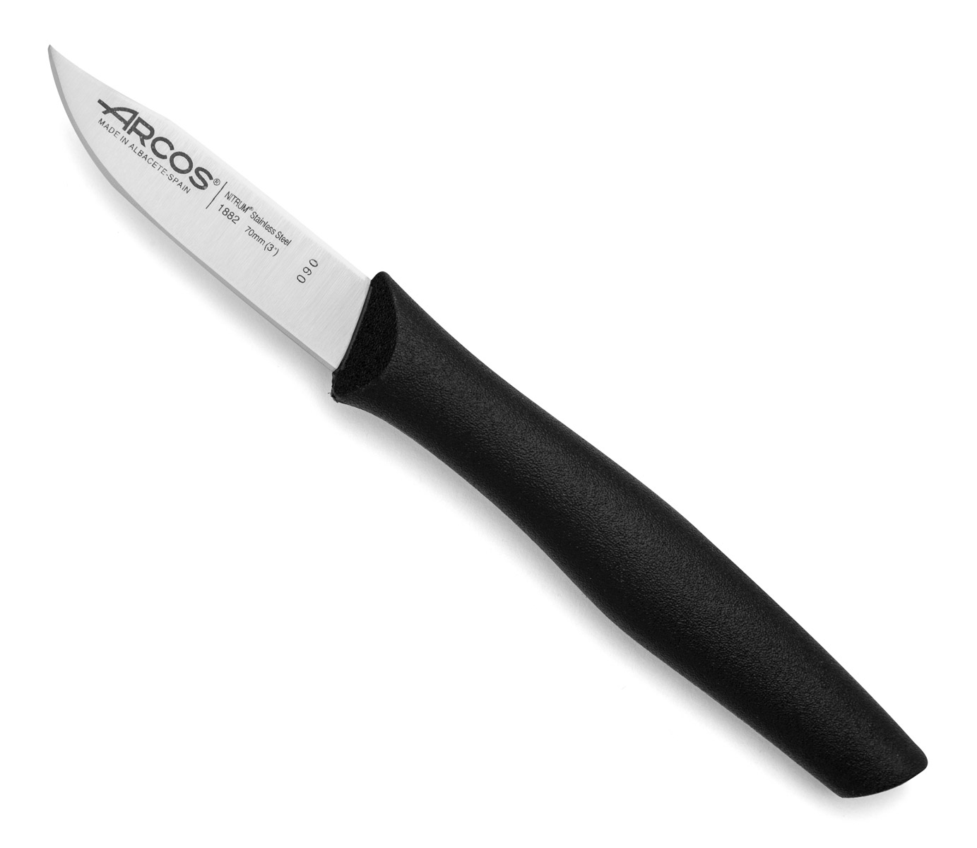 Arcos Schwarz - Mondador Messer Nova 188200 Edelstahl Nitrum Und Mango Polypropylen, E 7 Cm Klinge Mit Deckel Und Displaykarton