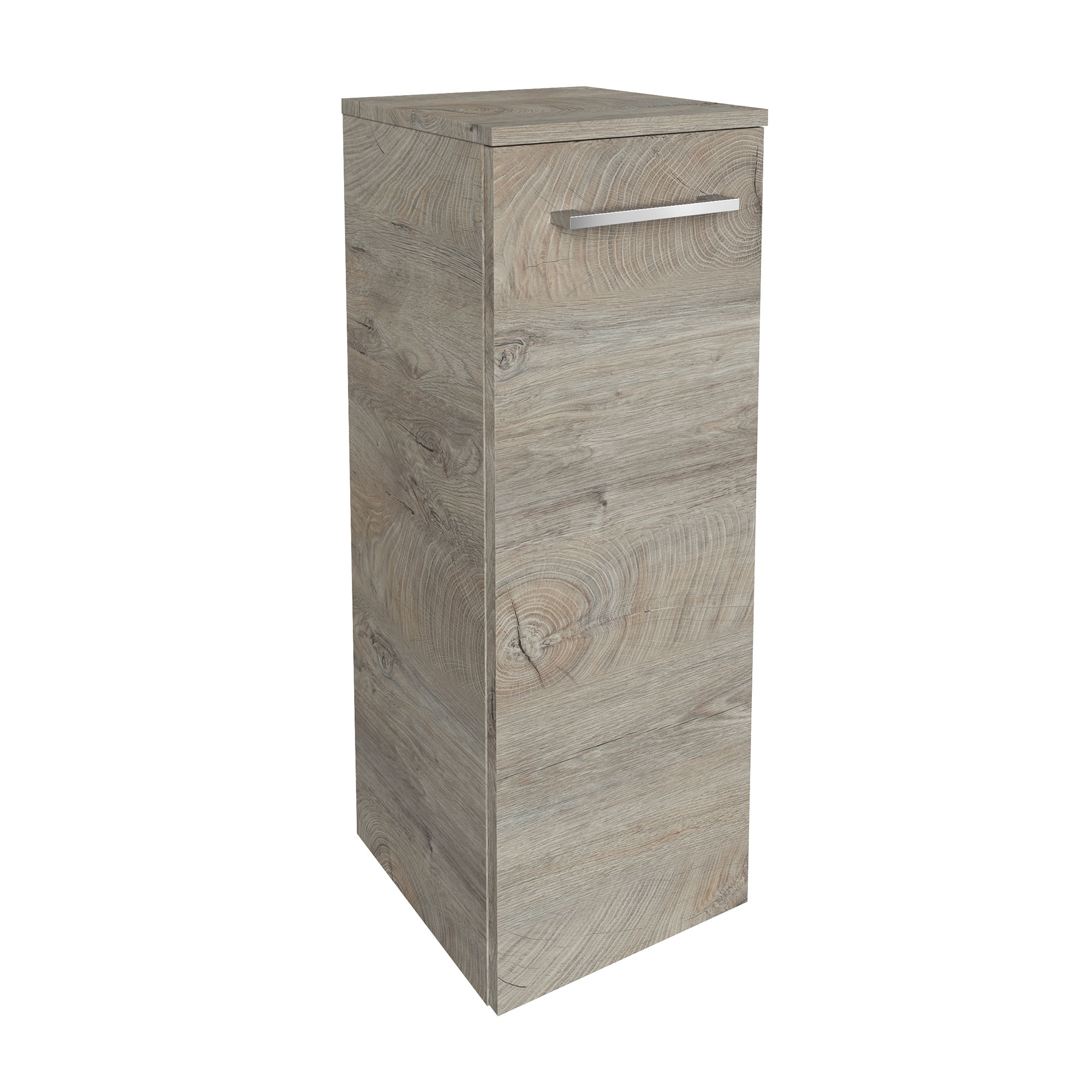 Fackelmann - Midischrank B.style / Badschrank Mit Gedämpften Scharnieren / Maße (b X H X T): Ca. 30,2 X 82,6 X 32 Cm / Hochwertiger Schrank Fürs Bad / Türanschlag Rechts / Korpus & Front: Grau'-'84447