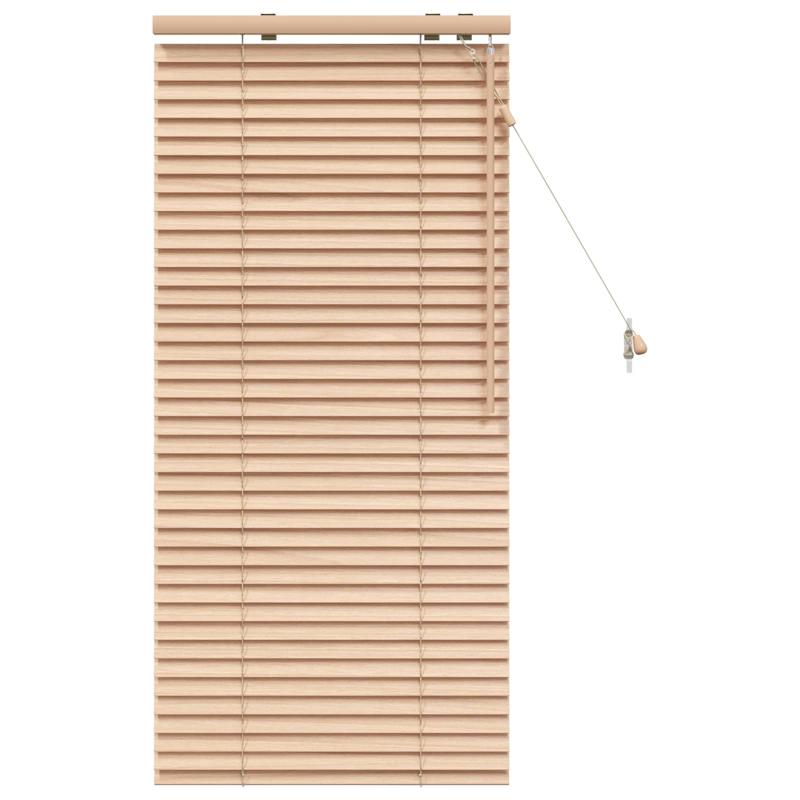 Vidaxl Beige Venetian Blind Oak Look 55 X 130 Cm 35 Mm Solid Paulownia Wood