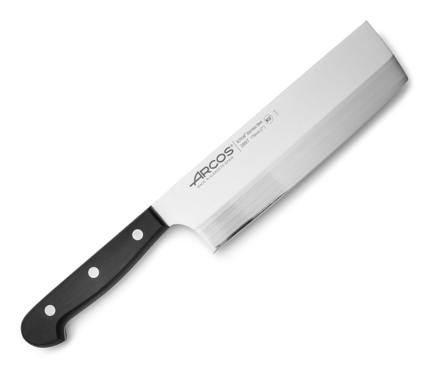 Arcos Serie Universal - Messer Usuba Asiatisches Messer - Klinge Nitrum Edelstahl 175 mm - HandGriff Polyoxymethylen (POM) Farbe Schwarz - Bild 2