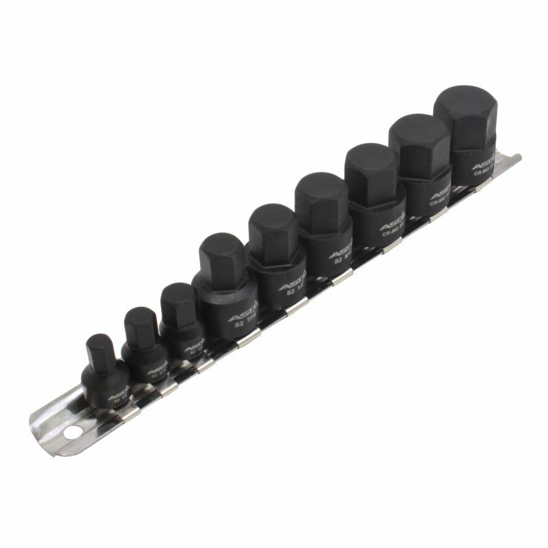 Asta Zestaw Udarowych Kluczy Nasadowych Hex Calowe 1/4" - 3/8"