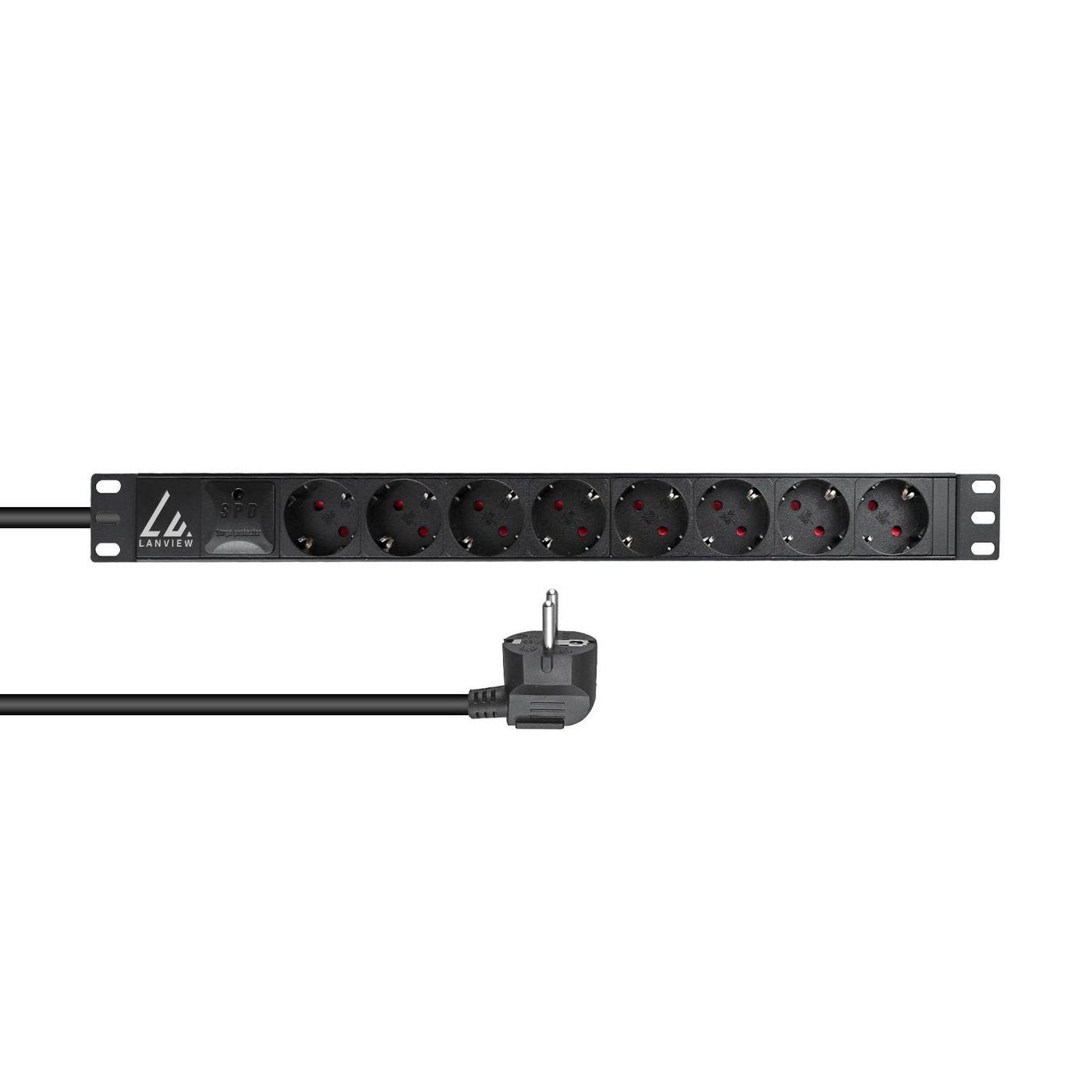 Oem Schwarz Lanview Pdu 8X Socket 1U Black Power Distribution Unit