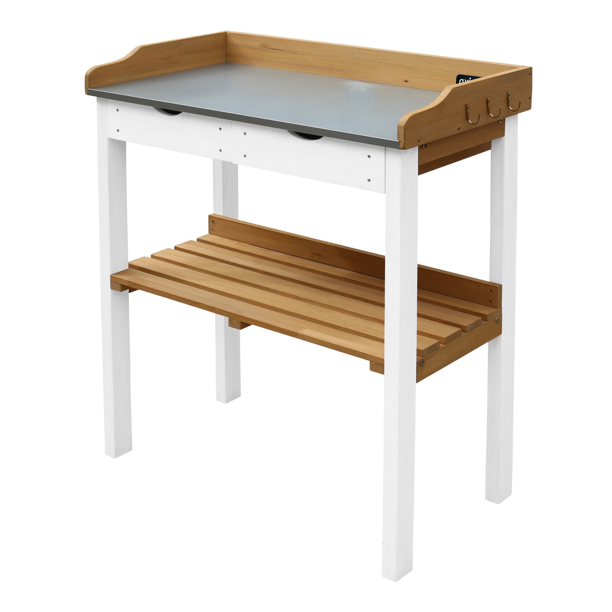 Axi Braun Hochbeet, Pflantztisch Mit 2 Schubladen /Weiss - Image 3
