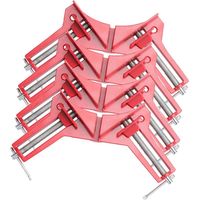 Pinces d'angle 90° en aluminium antirouille, serrage 77 mm, lot de 4