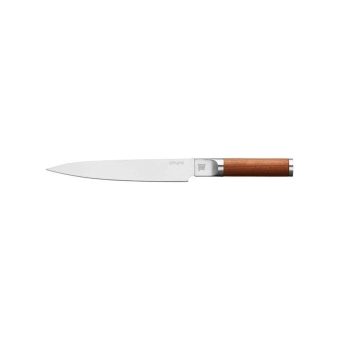 Fiskars Norden Tranchiermesser, Klingenlänge 21,1 cm, Fleischmesser mit gerader Klinge aus deutschem Stahl und Griff aus finnischem Birkenholz, Stahl/Holz, Braun, 1026422 - Bild 4