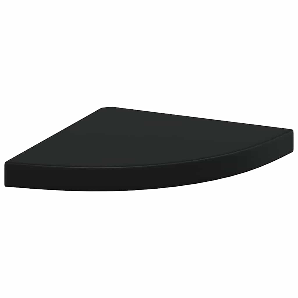 Vidaxl Schwarz Eck-Schweberegal 35X35x3,8 Cm Mdf