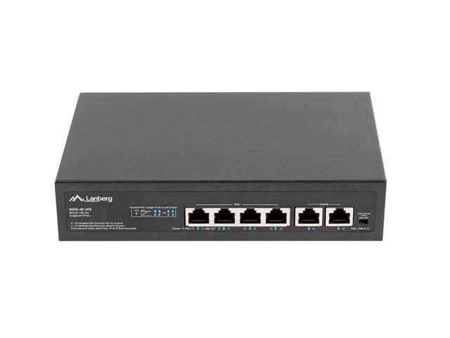 Lanberg Switch PoE+ Rack 10/19 RSFE-4P-2FE-60 - Bild 8