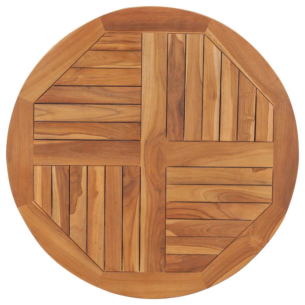 Dessus De Table Bois De Teck Solide Rond 2,5 Cm 80 Cm Vidaxl