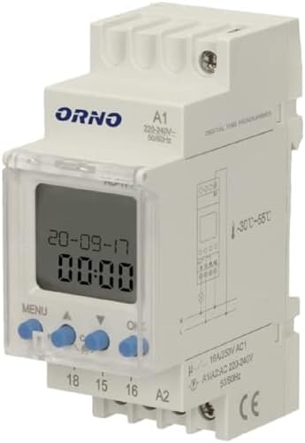 Orno , Zeitschaltuhr, Elektronischer Astro- Und Zeitprogrammierer, 100 Programme, 3 Menüsprachen, 2 Relaisausgänge Max. 16 - Bild 5