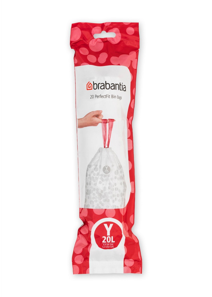 Rolle Mit 20 Müllbeuteln Code Y - 20 L - Perfekte Passform - Speziell New Icon - Brabantia