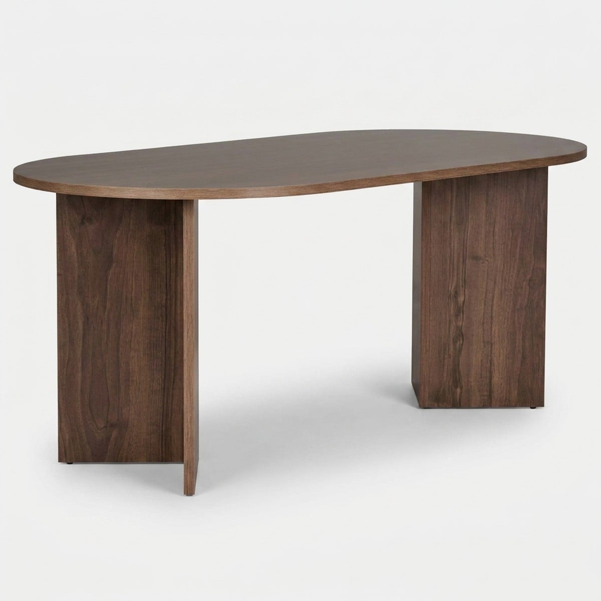 Hanah Home Ovaler Esstisch Aus Melamin 180X90 Sablin - Walnuss 8684283850099